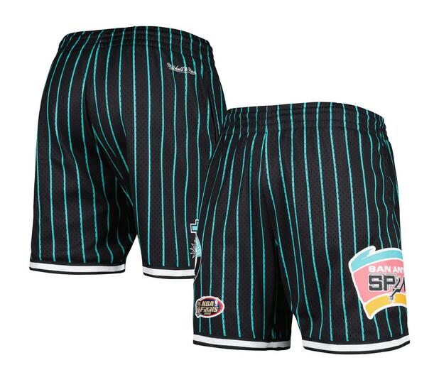 Men's Black San Antonio Spurs Mitchell & Ness Shorts (Run Small)